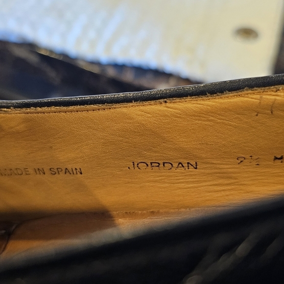 Mezlan Vintage Black Leather Tassel Jordan Wingtip Loafers Size 9.5 main image 7